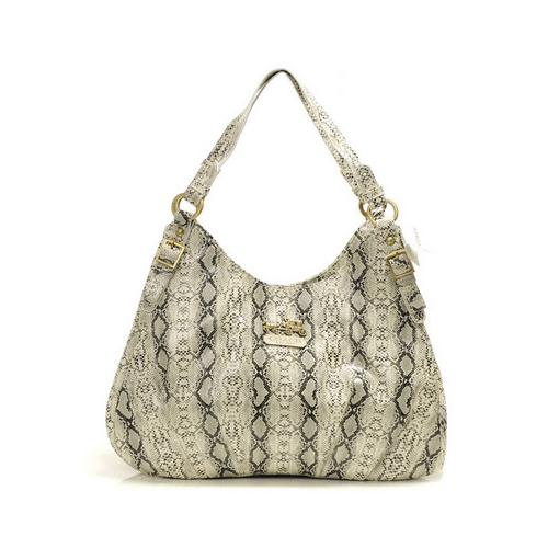 Coach Embossed Medium White Hobo DYF